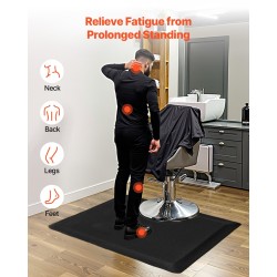 Kampaamomatto PVC-pintainen NBR-vaahto 1525 x 910 mm 13 mm paksu ammattikäyttöön