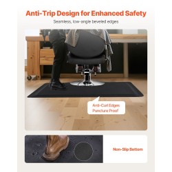 Kampaamomatto PVC-pintainen NBR-vaahto 1525 x 910 mm 13 mm paksu ammattikäyttöön