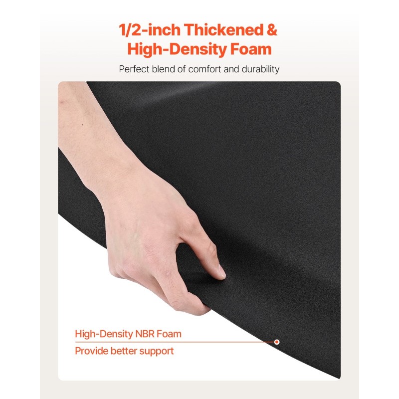 Kampaamomatto puolipyöreä PVC-pinta NBR-vaahto 1520 x 910 mm