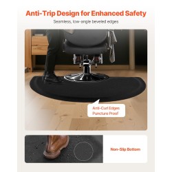 Kampaamomatto puolipyöreä PVC-pinta NBR-vaahto 1520 x 910 mm