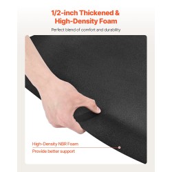 Kampaamomatto puoliympyrä muovipintainen NBR-vaahto 1220 x 905 mm