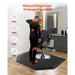 Kuusikulmainen kampaamomatto PVC-pintainen 13 mm NBR-vaahdotäyte 1225 x 1505 mm