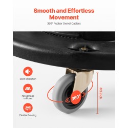 Roska-astian kuljetusalusta polypropeeni raskaaseen käyttöön 20–55 gallonaa 5 kääntyvää pyörää