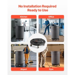 Roska-astian kuljetusalusta polypropeeni raskaaseen käyttöön 20–55 gallonaa 5 kääntyvää pyörää