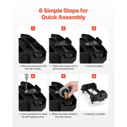 Jäteastiarulla-alusta polypropeenia 16/23 gallonan astioille 90 kg kantavuus