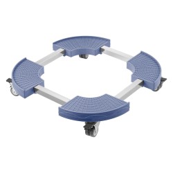 Säädettävä alusta pyörillä halkaisija 380 580 mm PP paneeli 181 kg kantavuus sininen