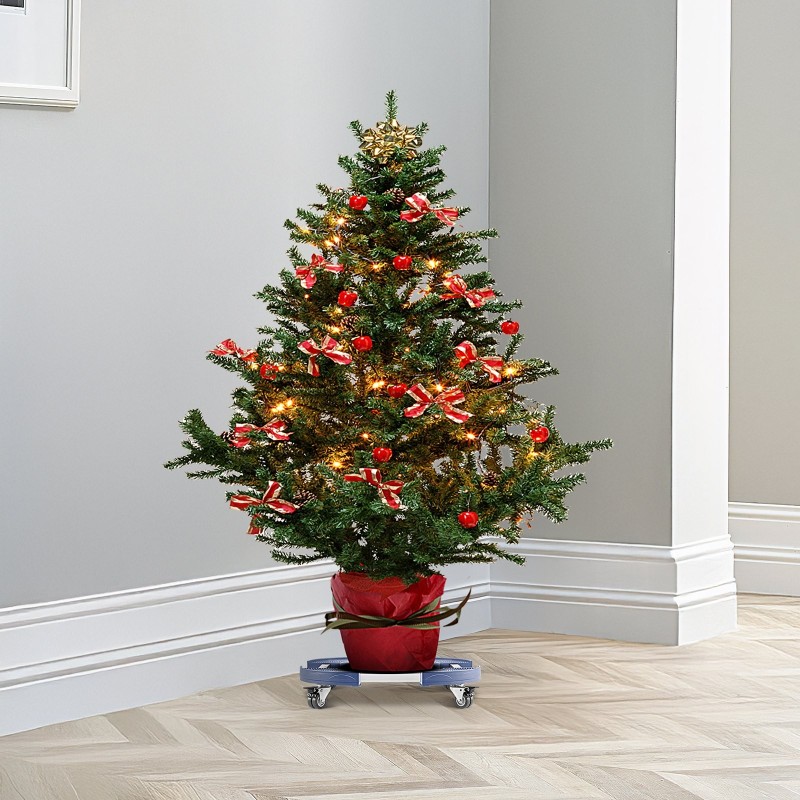 Säädettävä alusta pyörillä halkaisija 380–580 mm PP paneeli 181 kg kantavuus sininen