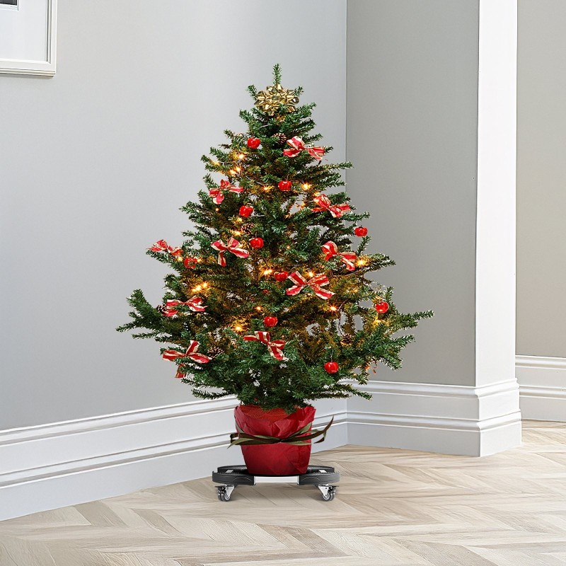 Rullaalusta PP-paneeli 380–580 mm roska-astioille ja kasviruukuille kantavuus 181 kg