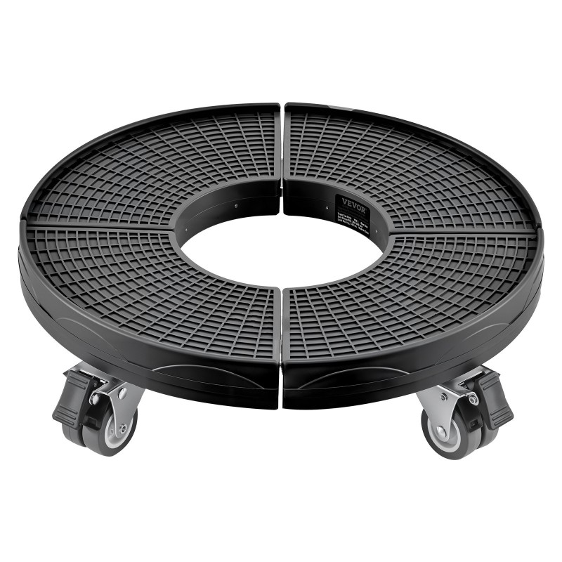 Rullaalusta PP-paneeli 380–580 mm roska-astioille ja kasviruukuille kantavuus 181 kg