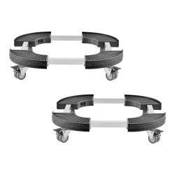 Rullattava alusta roskiksille ja ruukkuille 380–580 mm PP-muovi 2 kpl