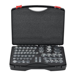 Hydrauliikkatulppasarja 64 osainen sinkitty 45 teräksestä DIN liittimillä koot 14 36 putkille