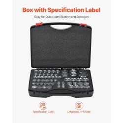 Hydrauliikkatulppasarja 64-osainen sinkitty 45-teräksestä DIN-liittimillä koot 14–36 putkille