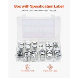 Hydraulitulppasarja 72 osaa ORFS-hydrauliliitoksiin sinkitty 45-teräs O-rengastiivistein lokeroitu laatikko