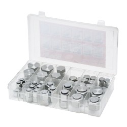 Hydraulitulppasarja 72 osaa ORFS-hydrauliliitoksiin sinkitty 45-teräs O-rengastiivistein lokeroitu laatikko