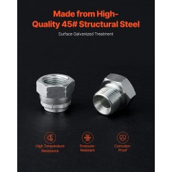 Hydraulinen 64-osainen tulppa ja korkkisarja galvanoitu teräsluokka 45 lokeroitu laatikko hydrauliikkaan