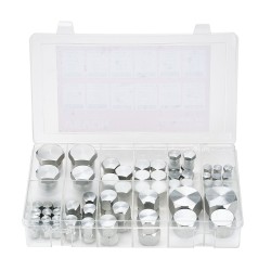 Hydraulitulppa ja suojamuhvisarja 72 osainen sinkitty 45 teräksinen JIC 37 asteen