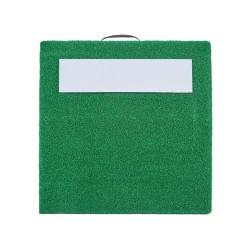 Siirrettävä syöttökumpu PP keinonurmella ja puulevypohjalla noin 31 tuumainen vihreä