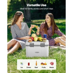 Kylmälaatikko kovakuorinen harmaa 20 l PE ja PP 48 tunnin eristys