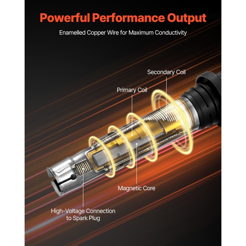 Sytytyspuolasarja 4 kpl emaloitu kuparilanka epoksihartsi Audi 1.4T 1.8T VW 1.4L 1.6L