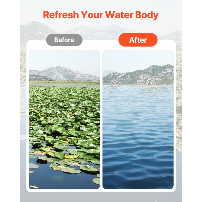 Rautainen vesikasviharava 9 m nailonköydellä 215 mm piikeillä verkkopussilla