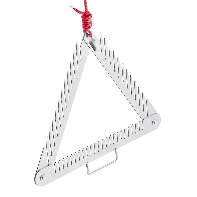 Vesikasaharava 24-tuumainen kolmisivuinen taittuva varsi ruostumaton teräs 9-metrinen köysi