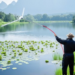Järvi- ja lampikasvien leikkuri ruostumaton varsi 1,17–1,57 m leikkuuleveys 9 m köysi