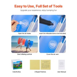 Puhallettavat törmäilypallot 2 kpl 1,2 m paksu PVC pehmeät kahvat ulkoleikkeihin