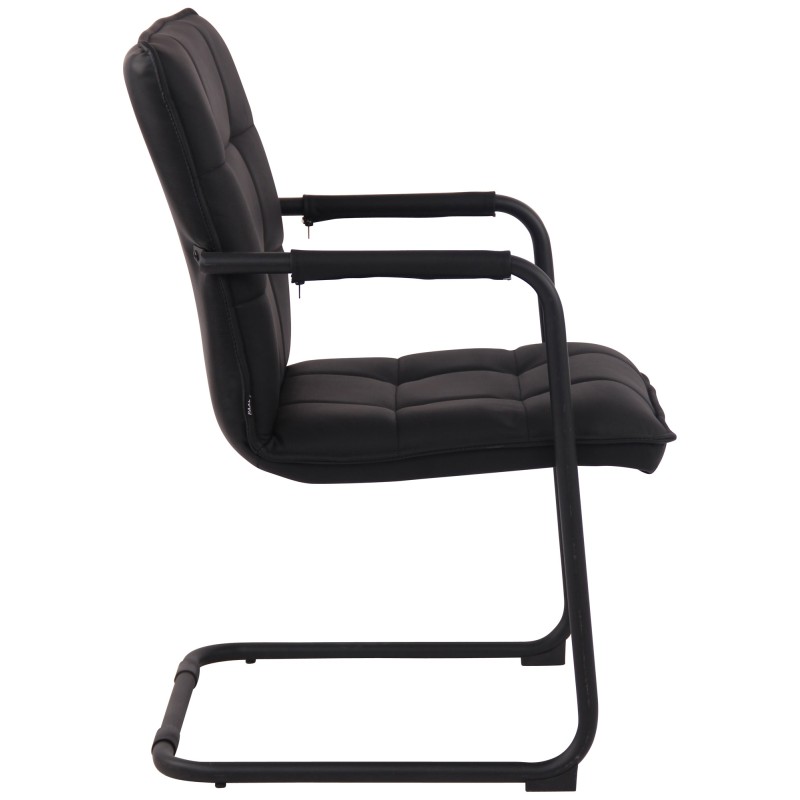 Gandia aito nahkainen vierailutuoli keinutuolimalli kromijalat tyylikäs