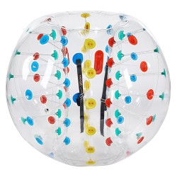 Ilmatäytteinen kehopallo 1,5 m 0,8 mm PVC-muovia kahvoilla olkahihnoilla ulkoleikkeihin