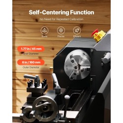 3-leukainen itsekeskittyvä sorvinistukka HT300 160 mm puu- ja metallisorville