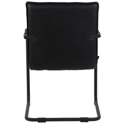 Gandia aito nahkainen vierailutuoli keinutuolimalli kromijalat tyylikäs