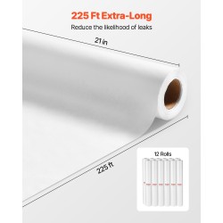 Tutkimuspöydän kertakäyttöpaperi 533 mm leveä 12 rullaa sileäpintainen vuotosuojattu