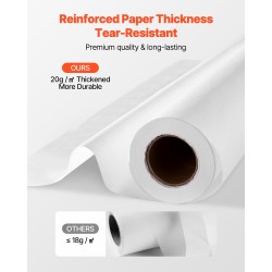 Tutkimuspöydän kertakäyttöpaperi 533 mm leveä 12 rullaa sileäpintainen vuotosuojattu