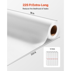 Tutkimuspöydän paperirulla 18 tuumaa 12 rullaa sileä vuotitiivis repäisykestävä