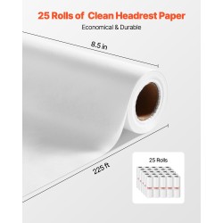 Niskatuen suojapaperirullat 25 kpl pakkaus 215 mm leveä 20 g/m²