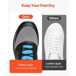 Monipuoliset treenikengät musta neulottu päällinen leveä varvasosa kumipohja