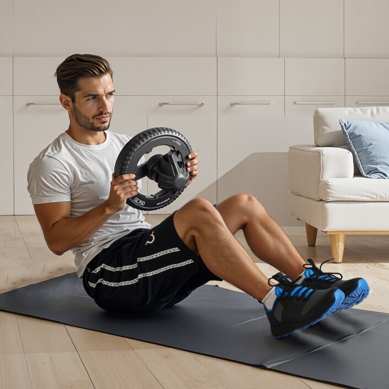 Cross training kengät neulospäällisellä ja kumipohjalla musta