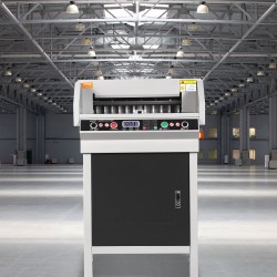 Sähkökäyttöinen hydraulinen metallinen paperileikkuri 50–450 mm enintään 40 mm digitaalinen näyttö