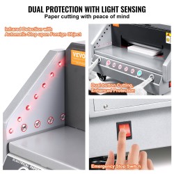 Pöytämallinen sähköinen paperileikkuri 330 mm leikkuuleveys 40 mm leikkuusyvyys infrapunaturva