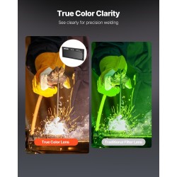 Automaattisesti tummuva hitsauslasi tummuusaste 11 kultapinnoitettu katseluikkuna 108 x 51 mm