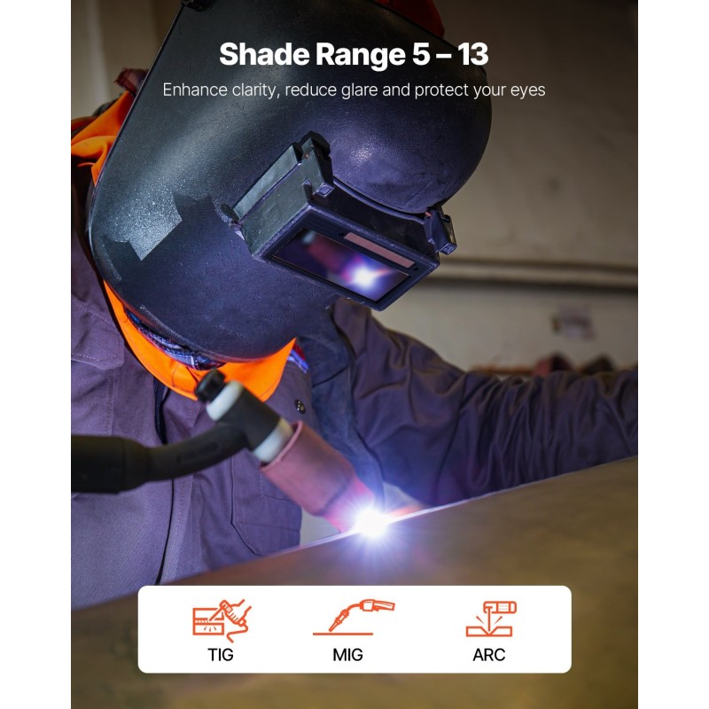 Automaattisesti tummuva kultapinnoitettu hitsauslinssi luonnollinen värintoisto 108 x 51 mm 5–13