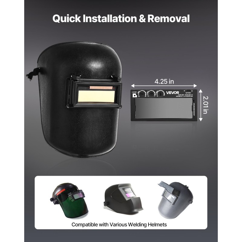 Automaattisesti tummuva kultapinnoitettu hitsauslinssi luonnollinen värintoisto 108 x 51 mm 5–13