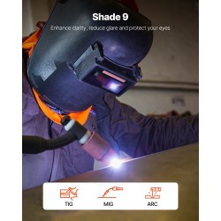 Automaattisesti tummuva hitsauslinssi tummuusaste 9 108 x 51 mm luonnollinen värintoisto