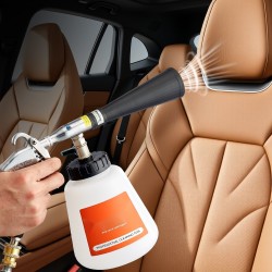 Korkeapaineinen paineilmakäyttöinen puhdistuspyssy yhden litran säiliöllä kahdella suuttimella