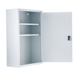 Seinälle asennettava metallinen ensiapukaappi kylmävalssattu teräs 3 hyllyä 1000 ensiaputarviketta