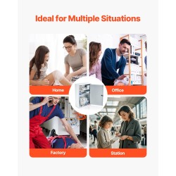 Seinälle asennettava metallinen ensiapukaappi kylmävalssattu teräs 3 hyllyä 1000 ensiaputarviketta