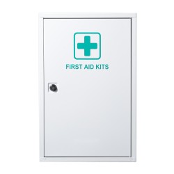 Seinälle asennettava metallinen ensiapukaappi kylmävalssattu teräs 3 hyllyä 1000 ensiaputarviketta