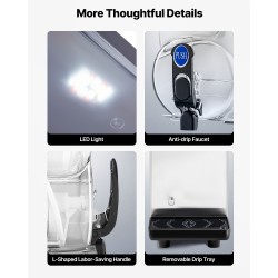 Jääjuomakone ruostumatonta terästä viidentoista litran säiliöllä ammattilaiskäyttöön