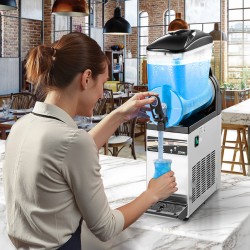 Jääjuomakone ruostumatonta terästä viidentoista litran säiliöllä ammattilaiskäyttöön