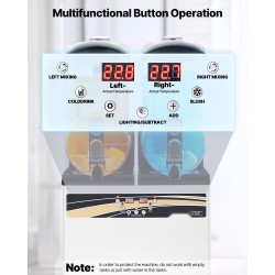 Kaupallinen jääjuomakone kaksilla 15 litran säiliöillä ruostumaton teräs musta